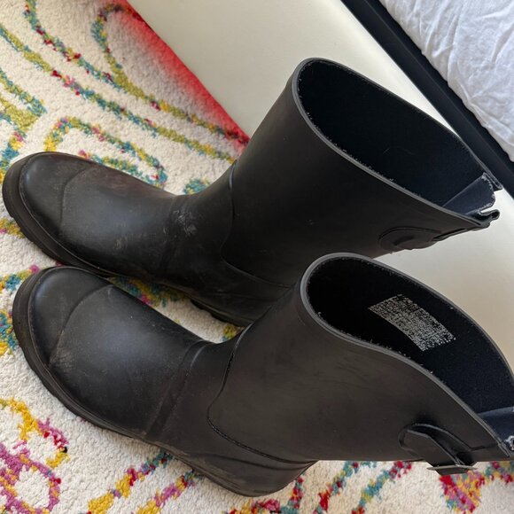 Black Rain Boots â Size US 10 - Picture 1 of 3